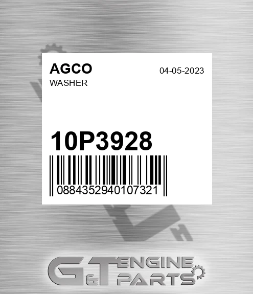10P3928 AGCO Washer