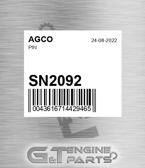 SN2092 AGCO Pin
