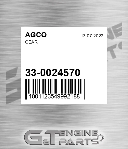 33-0024570 Gear for AGCO