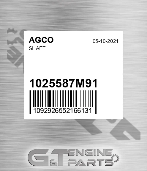 1025587M91 Shaft for AGCO