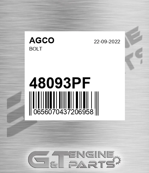 48093PF Bolt for AGCO