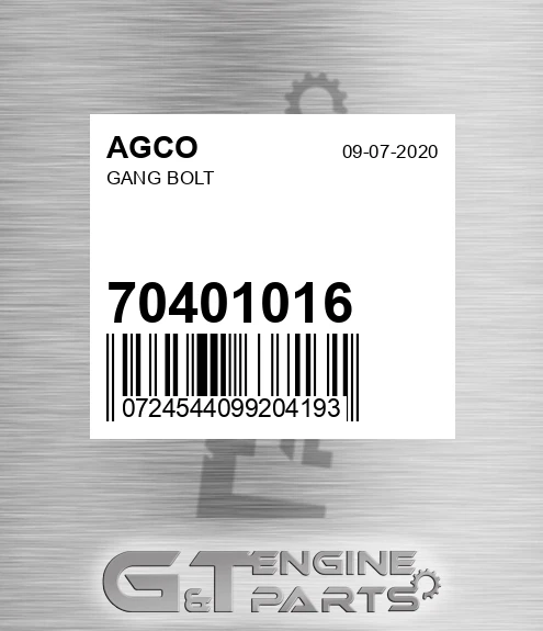 70401016 AGCO Gang Bolt