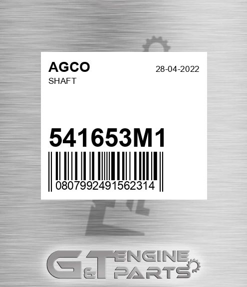 541653M1 Shaft for AGCO