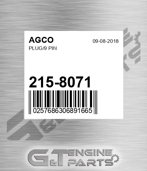 215-8071 Plug/9 Pin for AGCO