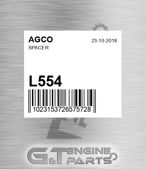 L554 Spacer for AGCO