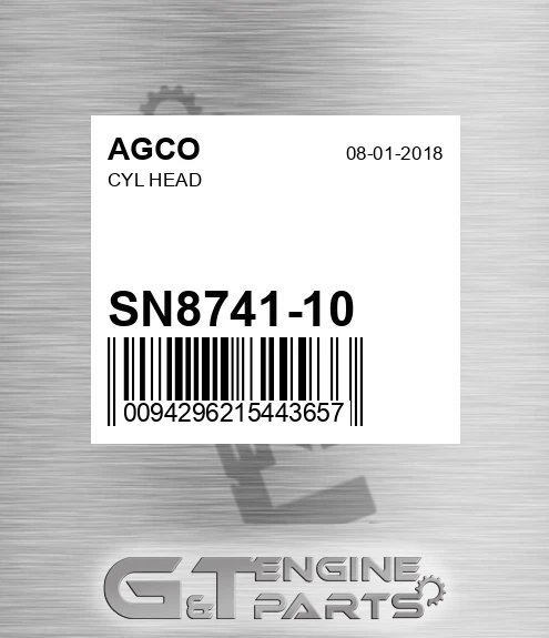 SN8741-10 Cyl Head for AGCO