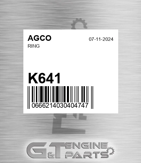 K641 AGCO Ring