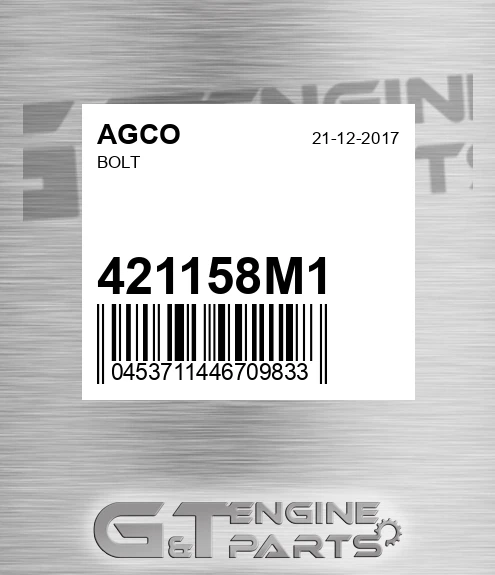 421158M1 Bolt for AGCO