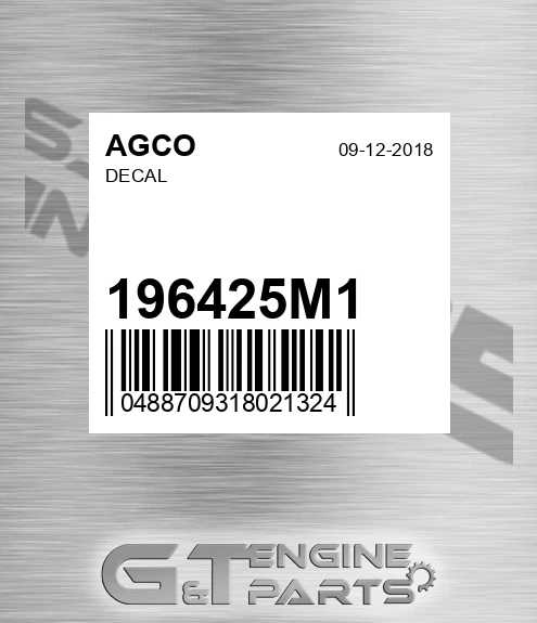 196425M1 Decal for AGCO