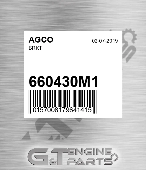 660430M1 AGCO Brkt