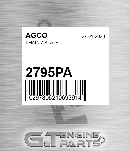2795PA AGCO Chain 7 Slats