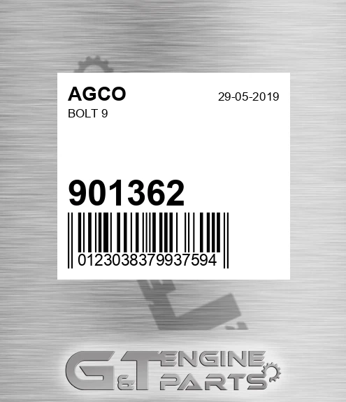 901362 Bolt 9 for AGCO