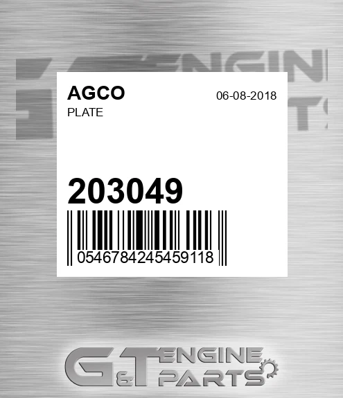 203049 Plate for AGCO