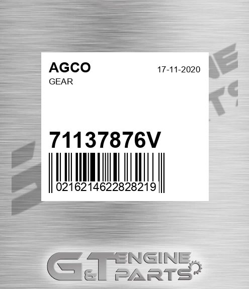 71137876V AGCO Gear