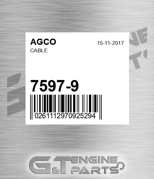 7597-9 Cable for AGCO