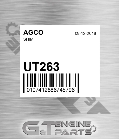 UT263 AGCO Shim