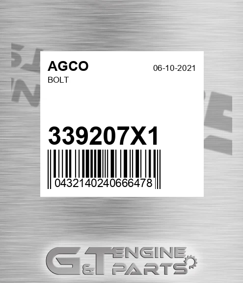 339207X1 AGCO Bolt