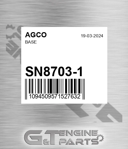 SN8703-1 Base for AGCO