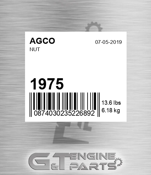 1975 Nut for AGCO