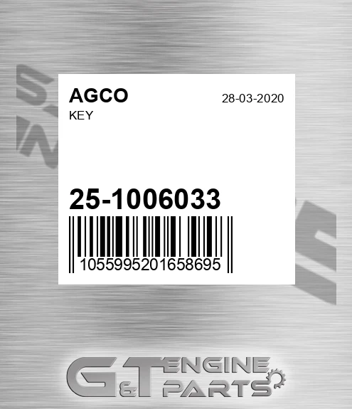 25-1006033 Key for AGCO