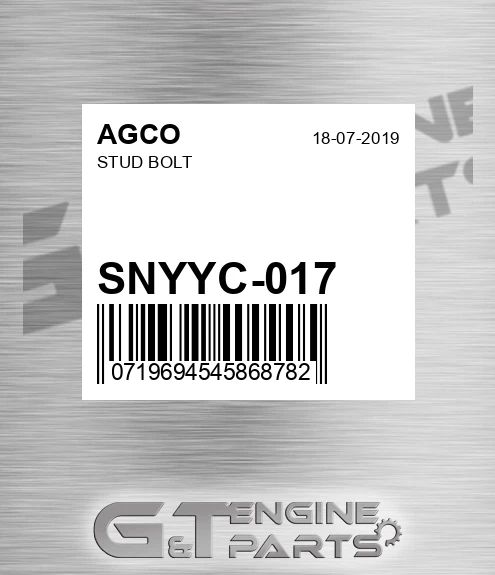 SNYYC-017 Stud Bolt for AGCO