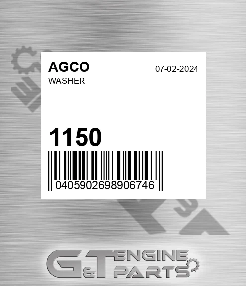 1150 Washer for AGCO