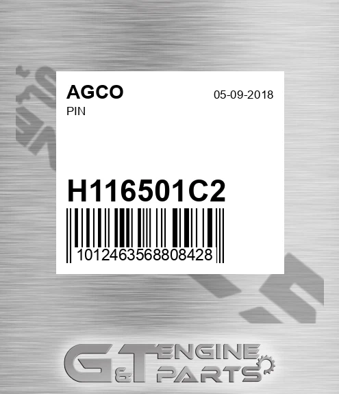 H116501C2 Pin for AGCO