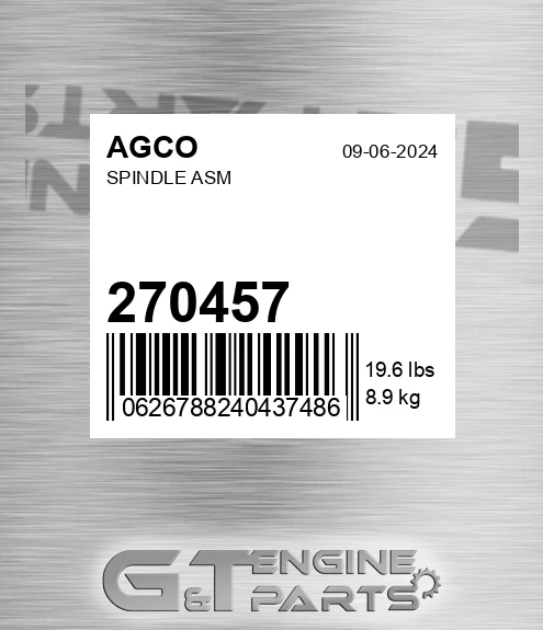 270457 AGCO Spindle Asm