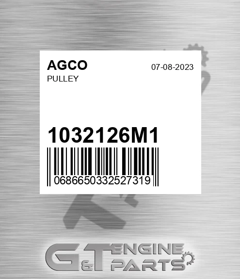 1032126M1 Pulley for AGCO