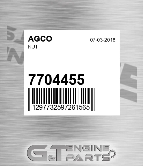 7704455 Nut for AGCO