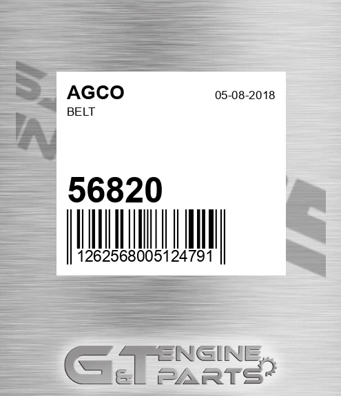 56820 AGCO Belt