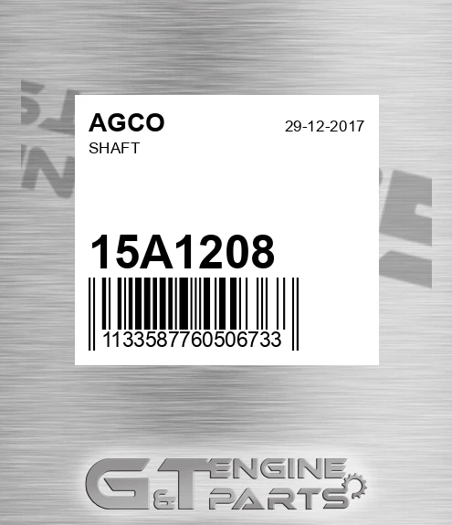 15A1208 AGCO Shaft
