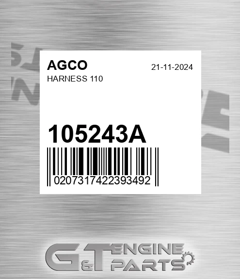 105243A AGCO Harness 110