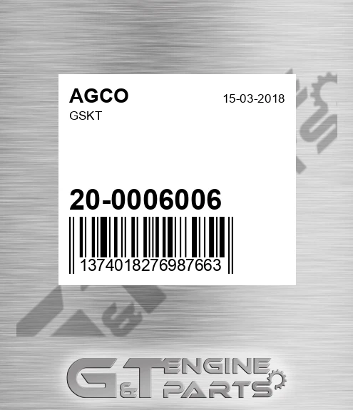 20-0006006 AGCO Gskt