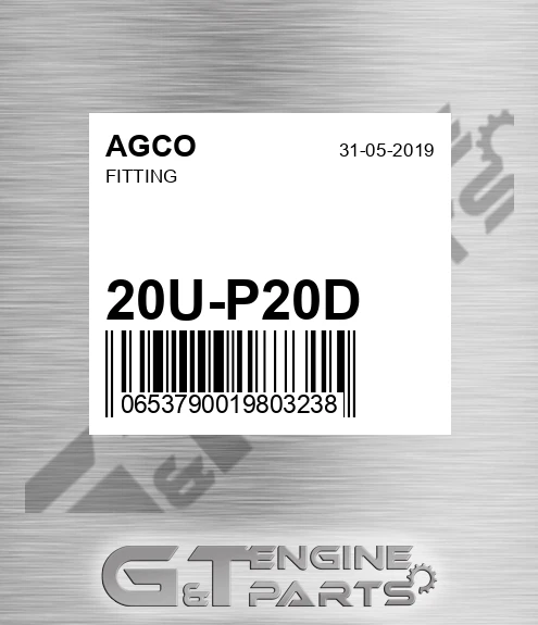 20U-P20D Fitting for AGCO