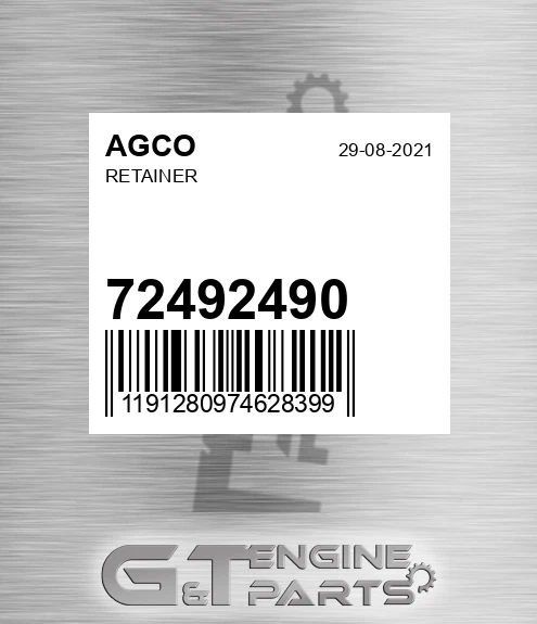 72492490 AGCO Retainer