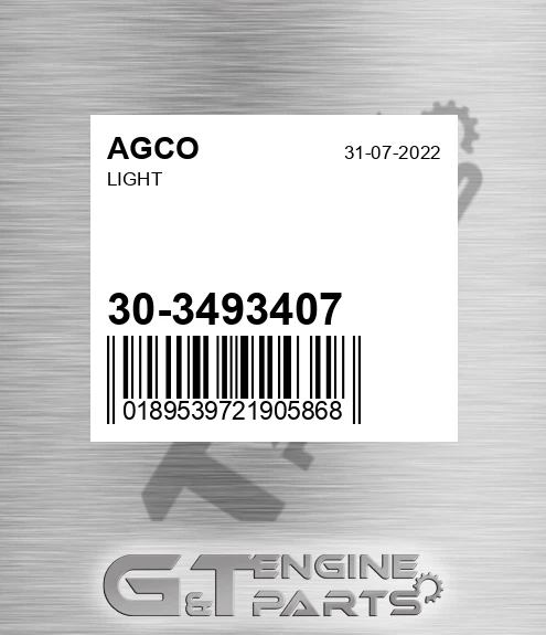 30-3493407 Light for AGCO