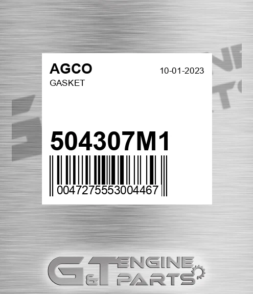 504307M1 AGCO Gasket