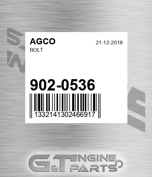 902-0536 Bolt for AGCO
