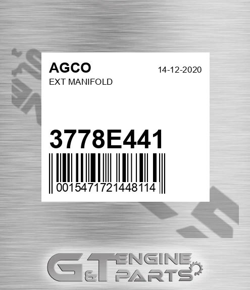 3778E441 AGCO Ext Manifold