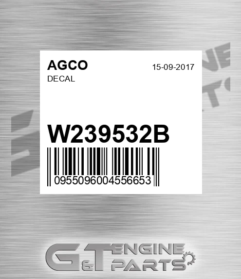 W239532B AGCO Decal