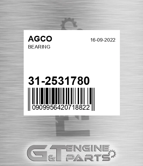 31-2531780 Bearing for AGCO