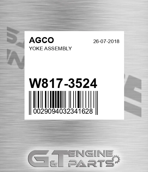 W817-3524 Yoke Assembly for AGCO