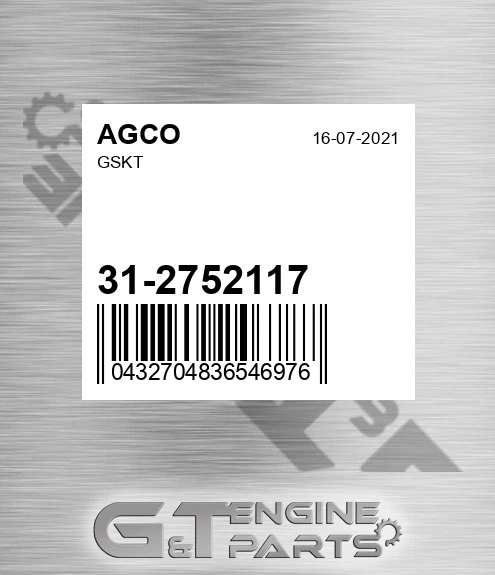 31-2752117 Gskt for AGCO