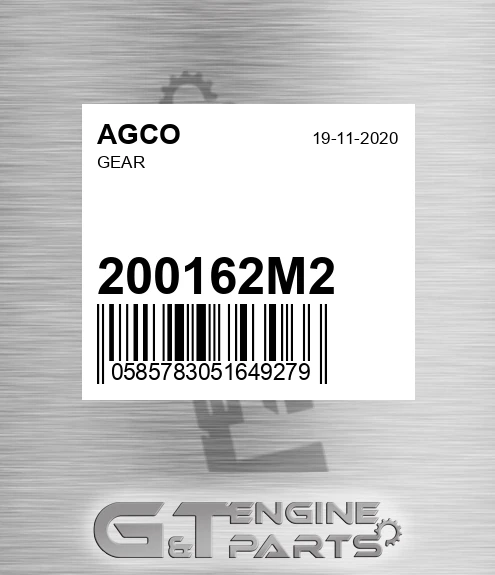 200162M2 Gear for AGCO