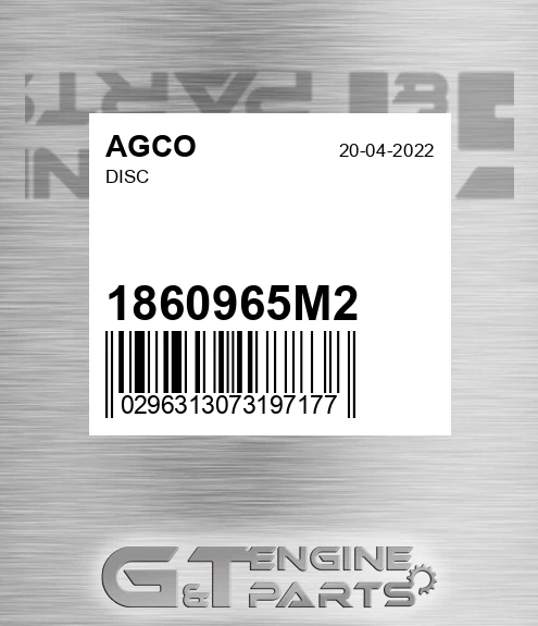 1860965M2 Disc for AGCO