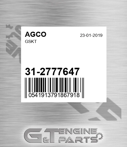 31-2777647 Gskt for AGCO