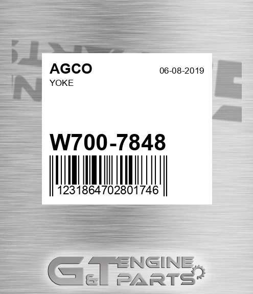 W700-7848 Yoke for AGCO