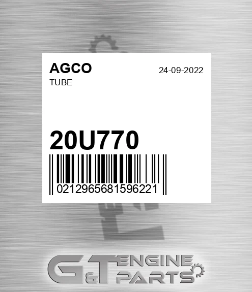 20U770 Tube for AGCO