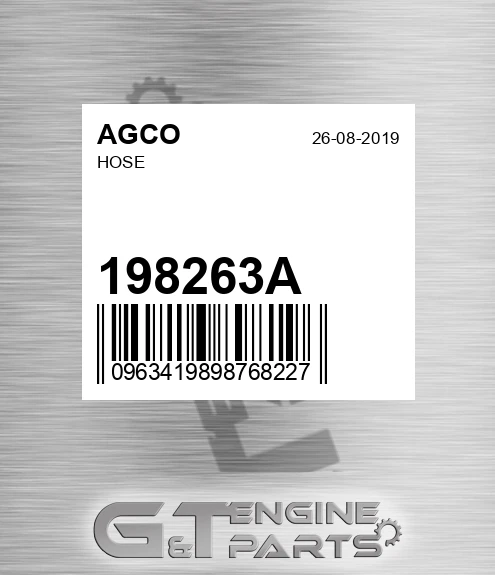 198263A Hose for AGCO